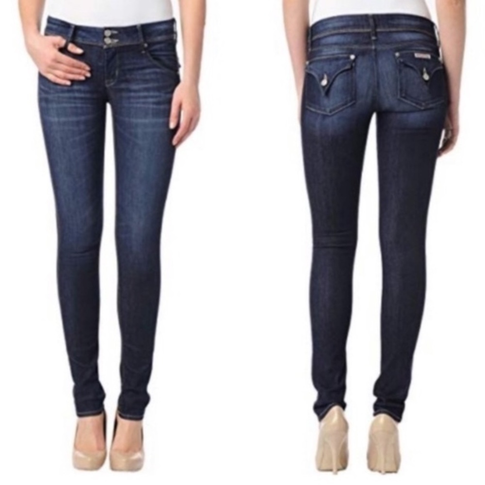 HUDSON Collin Skinny Jeans Faded Midnight Blue 28